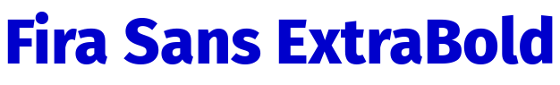 Fira Sans ExtraBold шрифт